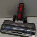 Laymi Hardwood Floor Attachment for Dyson V7 V8 V10 V11 V15 Vacuum Cleaners with LED Headlights, V Shape Turbo Bristle Roller Brush Cleaner Head Replacement Parts (Gray-White Lights)