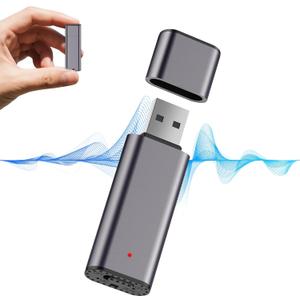 64GB Voice Recorder Digital Voice Activated Recorder USB Recording Device with Noise Reduction Rechargeable 750Hrs Small Pocket Audio Recording Devices for Lectures, Interview, Meeting, Class (Grey)