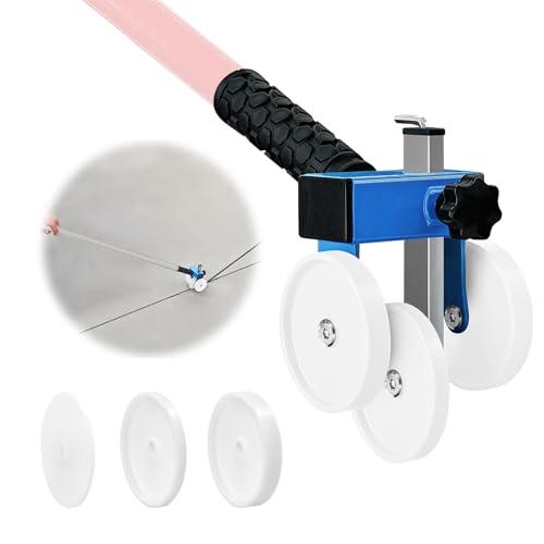 LookFox Backer Rod Insertion Tool, Depth-Adjustable with Auxiliary Wheels, Equipped with 4 Interchangeable Wheels, for Concrete Joint Sealing, Road Construction and Construction Projects