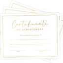 2 x 25 Certificate of Achievement Awards, Premium Gold Foil Printing, Blank Certificates of Achievement with 8.5x11", Award Certificates for Students, Recognition, Graduation, Completion and Promotion