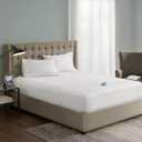 Serta Multi-Zone Heated Mattress Pad  Dual Controllers for Personalized Body & Foot Warmth, 10 Heat Settings, Auto Shut-Off, Soft Microfiber, Machine Washable, 15" Deep Pocket  Queen Size (White)