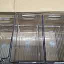 iDesign Stackable Clear Plastic Bin - Kitchen Organizers and Storage for Fridge and Pantry, 6-Pack