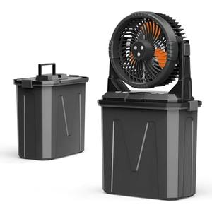 CINGALOOK Portable Misting Fan with 9L Tank & 20,000mAh Battery - 3-Speed Outdoor Cooling for Patio, Camping, Golf Cart - 8H Mist, Lightweight 3.7lbs