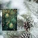 3 x Xmas Balls Christmas Ornament Garden Flag,Patio Lawn holiday decor, double sided pattern burlap outdoor holiday flags, seasonal home decor 12 x 18 inches