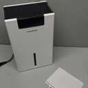 Dehumidifier, 98OZ Dehumidifiers for Home(1000sq.ft), Humidity Display Dehumidifier for Basement Bathroom Bedroom, Auto Shut Off, Washable Filter, Drain Hose, Timer, 7 Ambient Lights, Gray