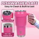 40 Oz Tumbler with Handle & Straw Lid, Insulated Stainless Steel Vacuum Flask, Double Wall Thermal Car Cup for Hot & Cold Drinks, Leak Proof, BPA Free (Slate Gray)