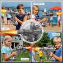 Electric Water Gun 2 Pack,Rechargeable,Automatic SMG Squirt Watergun,Outdoor Toy,Summer Battle Game Childs Gift,Long Range,Super Powerful LED Blaster Electric Water Guns for Adults Kids