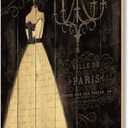 French Couture I Traditional Wood Wall Decor, Black Wood Wall Art, Large Fashion Wood Wall Panels Printed On Natural Pine Wood Art (32"L x 24"W)