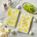 Artoid Mode Yellow Rabbit Flowers Bless Our Home Happy Easter Spring Kitchen Towels Dish Towels, 18x26 Inch Farmhouse Summer Decoration Cleaning Set of 4