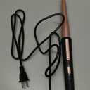 Hair Curling Wand, 0.5-1Inch Tapered Curling Iron, Professional Ceramic Hair Curler Wand with Heat-Resistant Glove, Dual Voltage (Pink) (Gold)