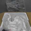 ZMISHIBO Ceiling Fans with Lights and Remote, 19.7'' Low Profile Ceiling Fan, 3000-6000K Dimmable Modern Flush Mount LED Fan Light, 6 Wind Speeds, White Fandelier Ceiling Fans for Bedroom