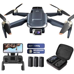 Super Enduring Brushless Motor Drone with 84 Mins Super Long Flight Time, Drone with 4K HD Camera for Beginners, CHUBORY A77 WiFi FPV Quadcopter, Follow Me, Auto Hover, Carrying Case, 3 Batteries