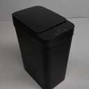Yatmung Touchless Bathroom Trash Can - 2.5 Gallon Smart Trash Can Sensor Motion - Skinny Trash Bin with Lid - Electric, Narrow, Plastic, Auto Open - Small Slim Automatic Garbage Can (Black)