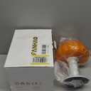 FANHAO Touch Bedside Table Lamp Cordless Lamp, Glass Pumpkin Lamp Portable Desk Lamp, 4000mAh Cordless Rechargeable, 3-Color Dimmable for Dorm Living Room, Aesthetic Home Decor