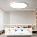 Homelist LX3 6000LM Eye Protection LED Flush Mount Ceiling Light Fixture, 24in 68W Ultra-Thin Ceiling Light for Children's Bedroom, Infinite Dimming & Color Adjustment, Study/Cinema/Warm/Relax Mode