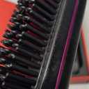 Go Brush Pro Hair Straightener  Cordless Comb with Base Negative Ion, 6000mAh Fast Heating & Portable Travel Design, Rechargeable Brush for Straightening and Curling (Black-1Pcs)