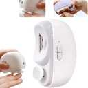3 in 1 Automatic Electric Nail Clipper with Polishing, 2025 New Electric Nail Clipper, Nail Clipper with 2 Adjustable Speeds, Nail Trimmer for Seniors, Kids, Adults (White)