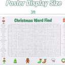 10 x Christmas Giant Word Search Poster  With Erasable Marker Pen, Giant Holiday Word Search Wall Poster for Thanksgiving and Christmas, 36" X 24" Wall Game for Family Holiday Party Activity