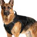 rabbitgoo Tactical Dog Harness for Large Dogs, No Pull Upgraded Reflective Heavy Duty Molle Vest with Handle, Adjustable Military Service Dog Vest for Walking Hiking Training, Black, XL