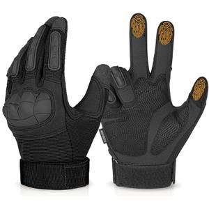 Tactical Gloves for Men, Motorcycle Military Combat Gloves Black Airsoft Gloves Touchscreen for Airsoft Outdoor Hunting Shooting Paintball Work Motorcycling Climbing (Large)