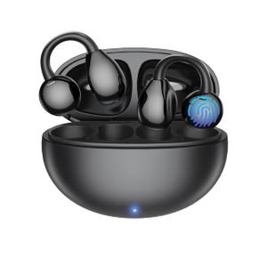 AI Language Translation Earbuds, LCD Touch Screen OWS Real-Time Translator for 144 Languages & Accents Headphones Translator Ideal for Travel Business Learning Translation Device Earphones(Black)