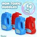 Darice Bubble Solution 4 Pack (256oz) Refill for Bubble Machines & Blowers - Easter, Weddings, Birthdays, Outdoor - 8 Big Bubble Wands Included - Non-Toxic Safe for Toddlers & Kids