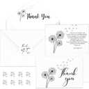 Fumete 50 Set Funeral Thank You Cards with Envelopes and Stickers Thank You Sympathy Cards with Meaningful Message Bereavement for Funeral Family Loved Ones Celebration of Life(Dandelion)