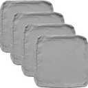 FLYMEI Patio Cushion Covers 24x24x4 Waterproof Outdoor Cushion Cover Replacement 4Packs Outdoor Seat Cushion Slipcover for Rattan Chair Sofa, Grey