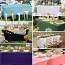 Obstal 6ft Stretch Black Spandex Table Cloth for Standard Folding Tables - 2 Pack Universal Rectangular Fitted Tablecloth Protector for Wedding, Trade Show, Vendor Stand