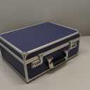 Trading Card Storage Box for 3" X 4" 35pt One Touch, Top Loaders Storage Box with Combination Lock, Sports Card Case with Removable Dividers for Baseball Cards (Holds 600+ Top Loaders, Navy Blue)