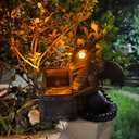 Garden Dragon Statue Solar Powered Outdoor Figurine Light Decor Cute and Hold Glowing Treasure Chest Resin Sculpture Home Decoration for Porch Patio Lawn Farm Yard Housewarming Ornament Gift