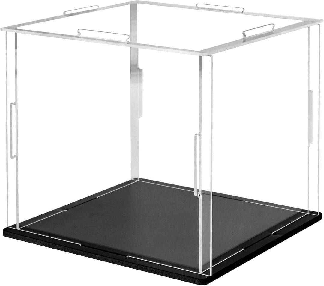 Self-Assembly Acrylic Display Case Mini Clear Display Case Small Acrylic Display Box Dustproof Protection for Figures Collectibles Memorabilia Jewelry Toys Storage3.9x3.9x3.9inch
