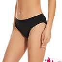 OVRUNS Period Swimwear Bikini Menstrual Leakproof Swim Bottoms Waterproof UV 50+ Light Flow for Teens Girls Women Medium
