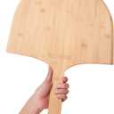 WILLOWDALE 16 Inch Wood Pizza Peel, Bamboo Pizza Paddle Spatula for Transferring & Serving, Kitchen Pizza Oven Accessories, Large Wooden Cutting Board with Handle for Cheese Bread Fruit Vegetable, 24"L x 16.4"W