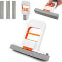 Self Squeezing Mini Mop, Orange Small Sponge Mop, Wet and Dry Use Cleaning System, Foldable Desktop Mop, One-Hand Squeeze Handle and Replaceable Head