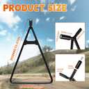 JFG RACING Dirt Bike Triangle Stand,Universal Motorcycle Kickstand Rear Side Wheel Holder for Dirt Pit Bike Supermoto Motocross Enduro-Black