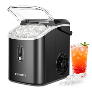 Portable Nugget Ice Maker,Chewable Ice Maker Tool,38lbs Daily, Detachable Tank/Self-Cleaning, 6-Min Ice,for Office/Camping/Bar/Party