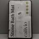 Quick Dry Shower Stone Bath Mat, Super Absorbent & Non-Slip 24 x 16 Inch Diatomaceous Earth Mat, Durable & Easy to Clean Diatomite Bath Mat for Bathroom Floor/Kitchen (Dark Gray) (Black Marble)