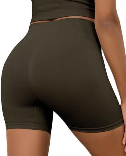 AegisChic Seamless Biker Shorts for Women High Waist Workout Shorts with Tummy Control for Womens Gym Yoga, Size Medium