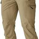 Men's Cargo Work Hiking Pants Lightweight Water Resistant Quick Dry Fishing Travel Camping Outdoor Breathable Multi Pockets Size XL