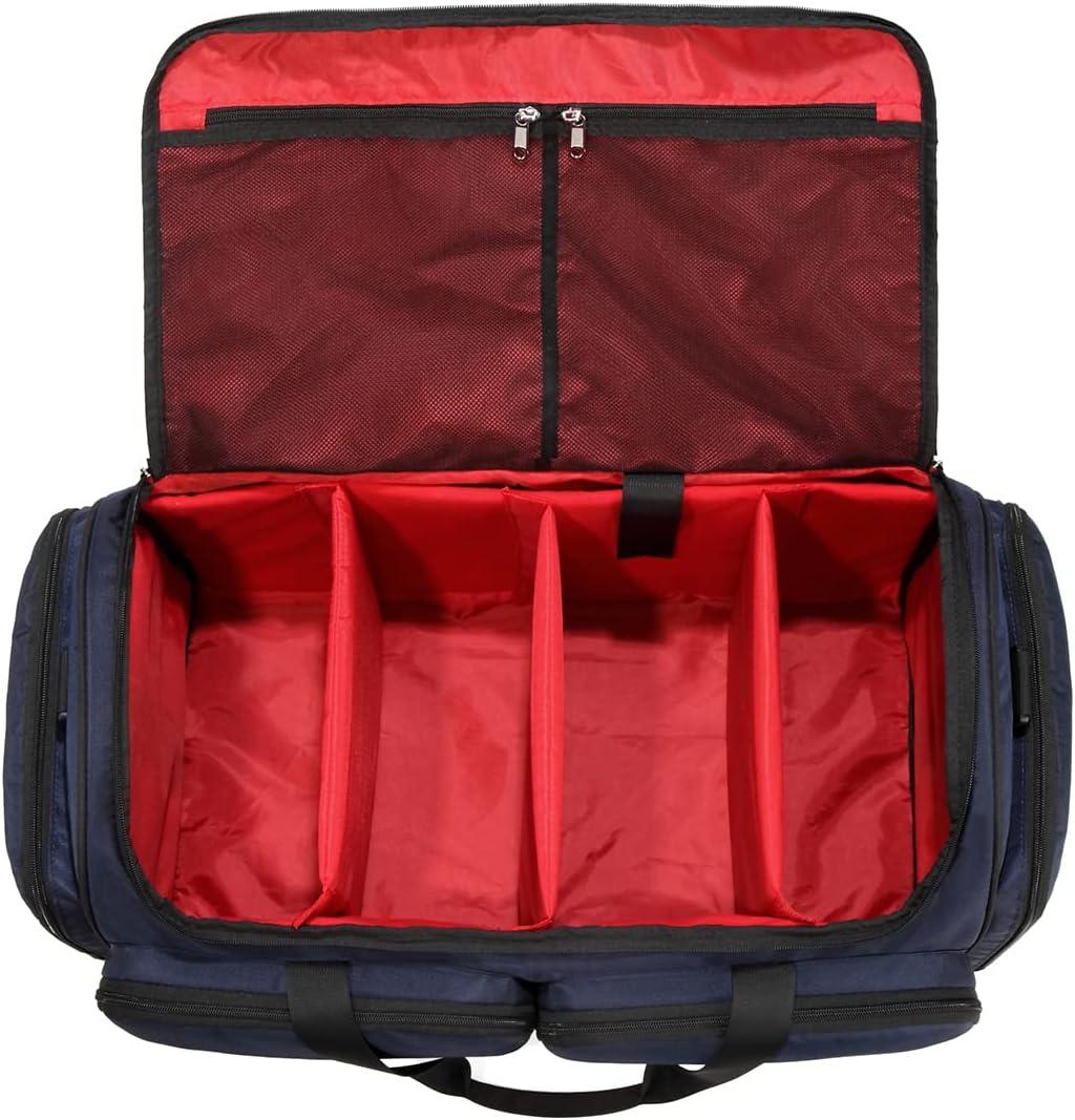 Sneaker Bag Travel Shoes Duffel Bag Men Women Gym Sport Luggage Duffle Carrying Case Bag Divider Adjustable Compartment Portable Soccer Athletic Shoes Carrier Heavy Duty Traveling Accessories (NAVY)