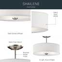 Kichler Shailene Semi-Flush Mount Light, Brushed Nickel, 14"