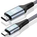 USB C to HDMI Cable 20ft, 4K High-Speed USB Type C to HDMI 2.0 Braided Cord Thunderbolt 4/3 Compatible for iPhone 17 16 15 Pro Max,MacBook iPad Pro/Air,Samsung S26 S25 S24 S23 Surface Switch iMac XPS