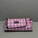 ZAZE Picnic Blanket Waterproof Sandproof, 80''x80'' 3-Layer Cute Compact Extra Large Machine Washable Foldable Beach Mat, Big XL Outdoor Blankets for Spring Summer Camping, Park, Grass(Pink and White)