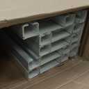 Ceiling Curtain Track Set - Dual Track Ceiling Mount 14ft, Heavy-Duty Double Track Rails with Silent Slides, Room Divider Double Track System, Includes Hooks/Clips/Brackets, White