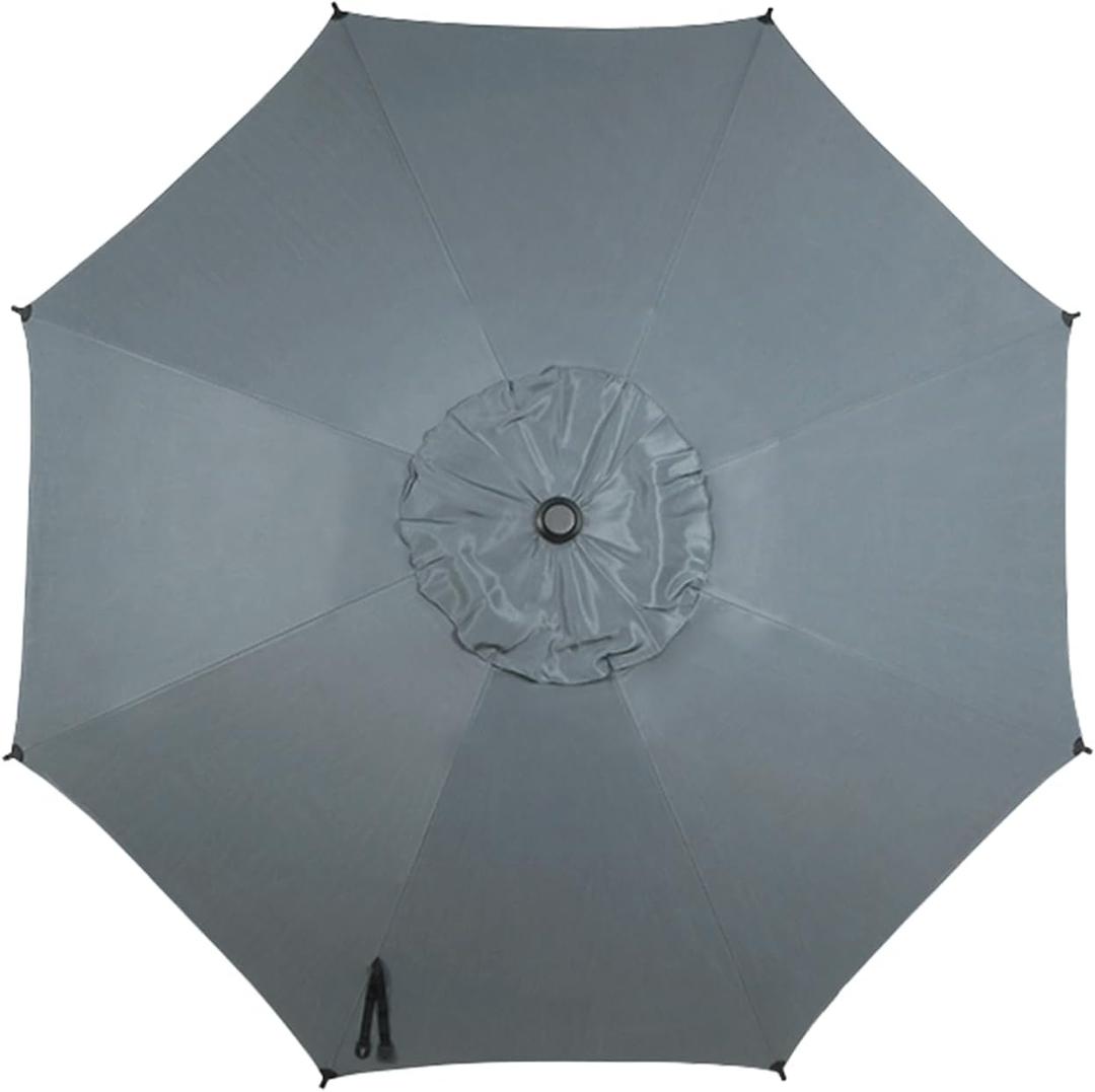 Abba Patio 9FT Lyon Outdoor Patio Umbrella Cover Replacement, 9 Sturdy Ribs UV Protection Waterproof for Garden Deck Backyard Pool,Only Umbrella Replacement Canopy,Grey