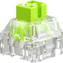 Glorious Raptor Clicky Hall-Effect Magnetic Switches (36-Pack), Transparent Housing, Pre-Lubed Click Bar, HE Hot-Swap Compatible, RGB-Optimized