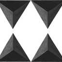 Foroomaco 4 Pack Bass Traps for Ceiling Corner 16.5" Triangle 12" Depth Triangular Pyramid Acoustic Foam Bass Trap Sound Proofing for Home Studio Booth Low to High Frequency Sound Absorption Foam