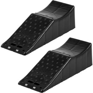 2 Pack 20000lbs Tandem Wheel Ramp, Concave Portable Ramp, Heavy Duty Tire Changing aid on Tandem Dual Axle Trailer, 5.5in Tire Lift Trailer Wheel Jack RV Flat Tire Ramp (2)