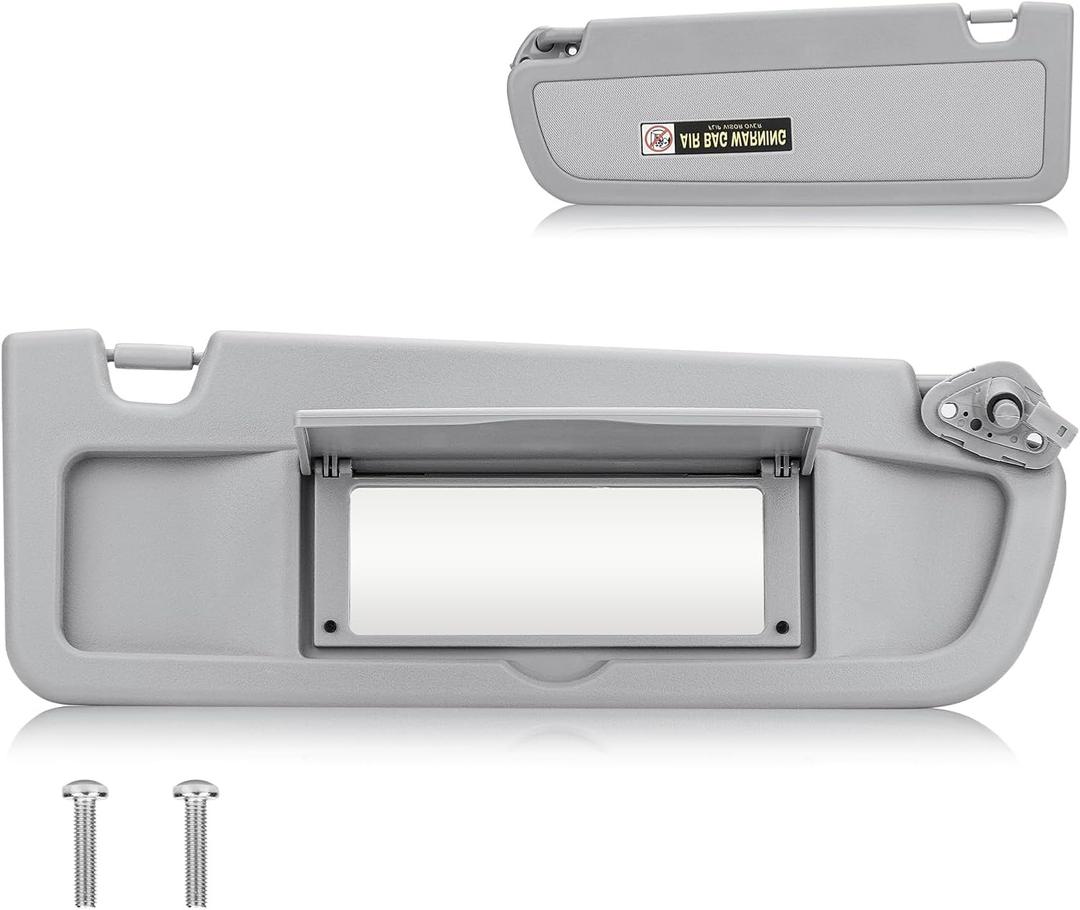 Sun Visor for 2006-2011 Honda Civic EX LX Sedan SI Coupe, Right Passenger Side Gray Sunvisor Replacement 83230-SNA-A01ZA (Grey)